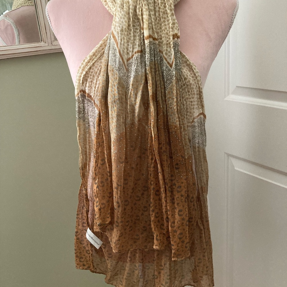 NICOLE MARCIANO, AMBER AND CREAM SCARF, VINTAGE